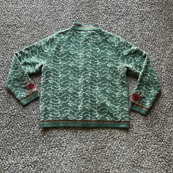 Pendleton Jacket Womens Large Green Fall Embroidered Full Zip Lined Wool Blend - Picture 5 of 7